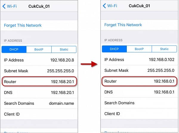 tắt DHCP