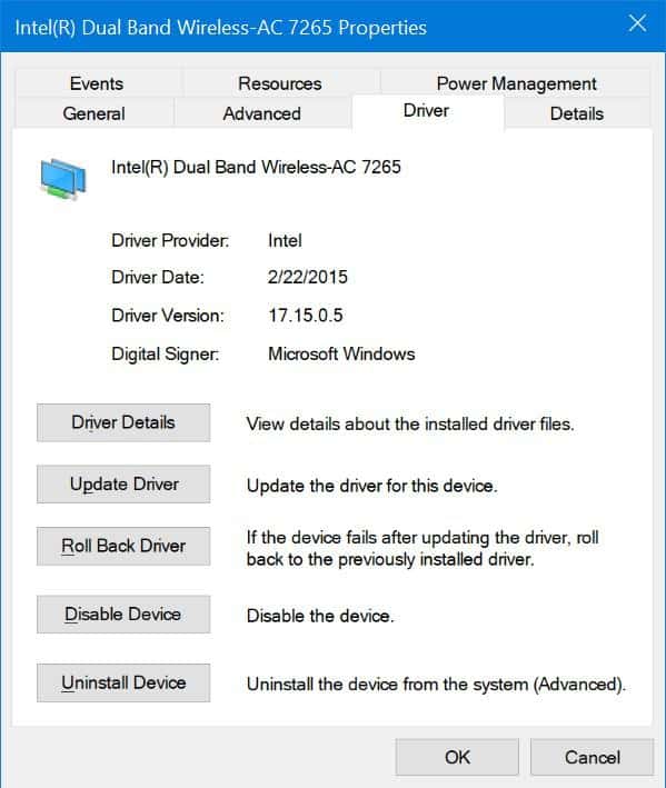 kiểm tra driver wifi