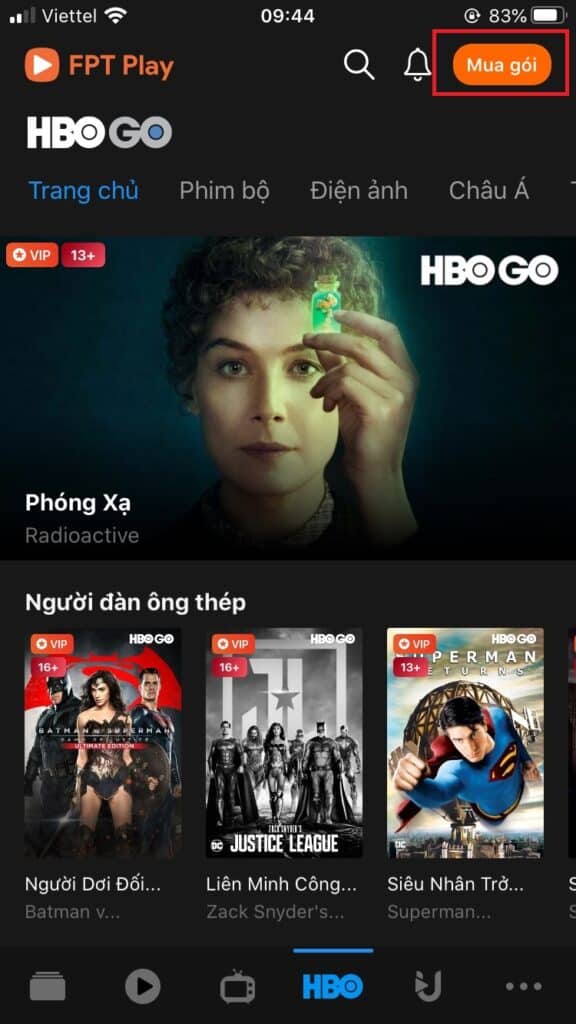 mua tài khoản fpt play